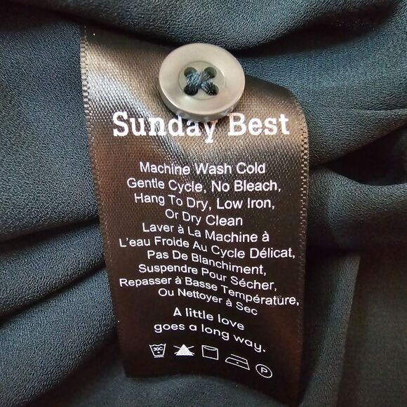 Aritzia Sunday Best RALEIGH Dress Women's Medium Long Sleeve Everest Green NWT - Picture 11 of 11